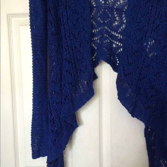 Royal blue drapey cardigan. - Picture 4 of 4