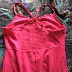 Magenta pink criss cross back dress