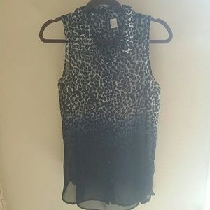 Leopard ombre top