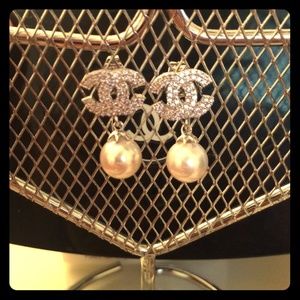 Chanel pearl earrings.