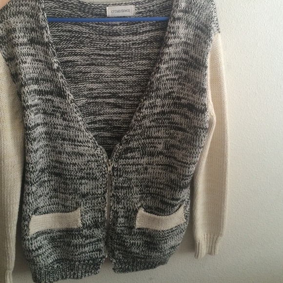 Contrast Speckled Knit Cardigan