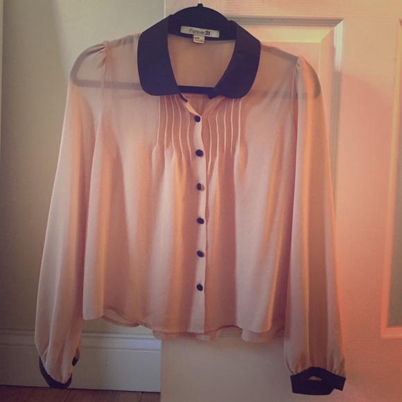 Button Down Collared Blouse