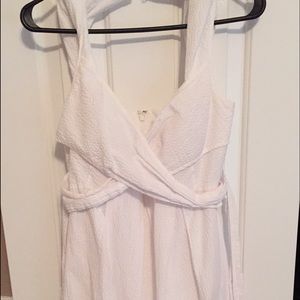 White seersucker dress