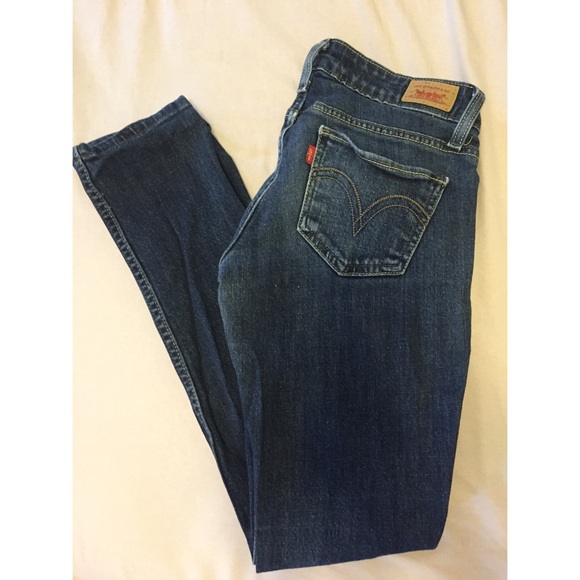 Levi's 'too superlow' dark wash skinny  jeans