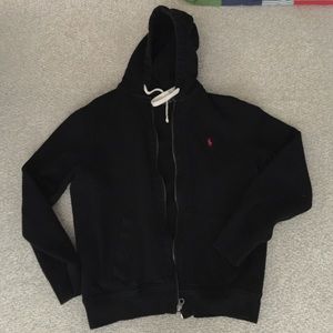 Used Polo Ralph Lauren Black Zip Up Hoodie