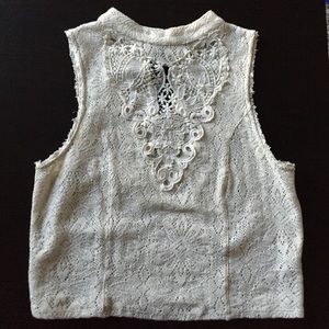 Free people lace/crochet design top