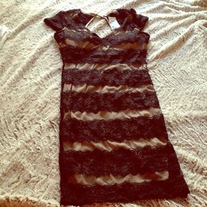 Black lace party dress never worn tag still on