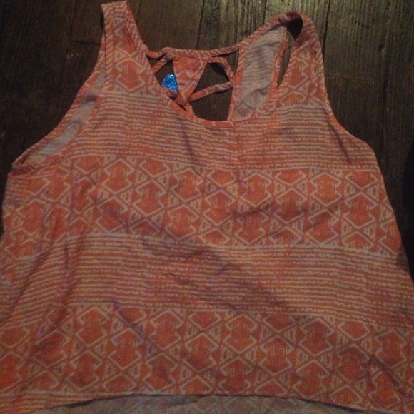 Pink/coral hi/lo tank