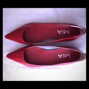 🍒MIA Cherry Red Patent Flats Sz 7 🍒