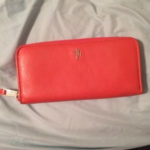 Coral orange Cole Haan wallet