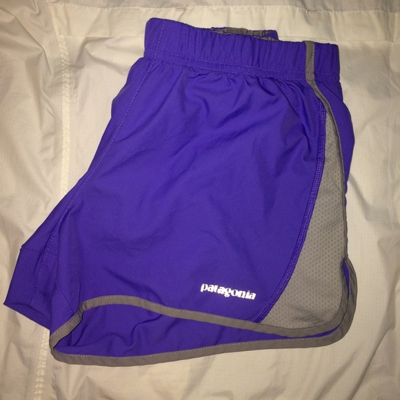 Purple and grey Patagonia shorts