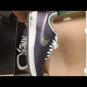 NIB Grand Purple and Silver Air Force 1s women's.