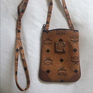 MCM Passport cell phone neck pouch