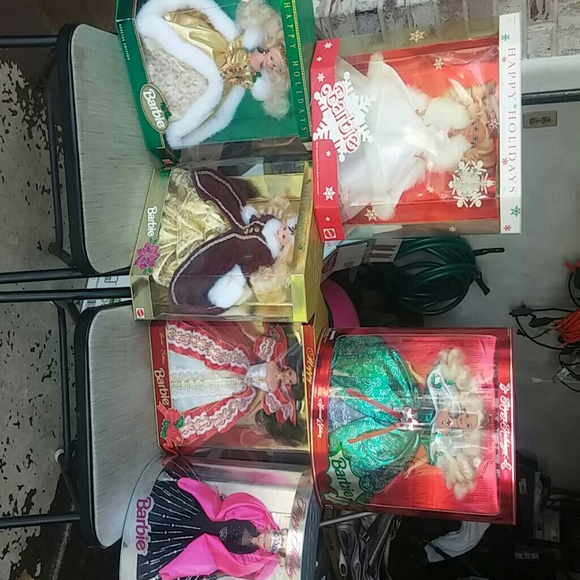 Set of Holiday Barbies - ranging from 1994 to 1998