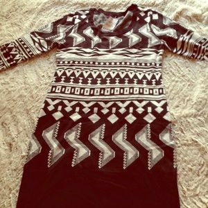 Black & white sweater dress never worn nwt