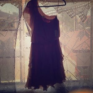 One sleeve mahogany rose Jessica Simpson dress