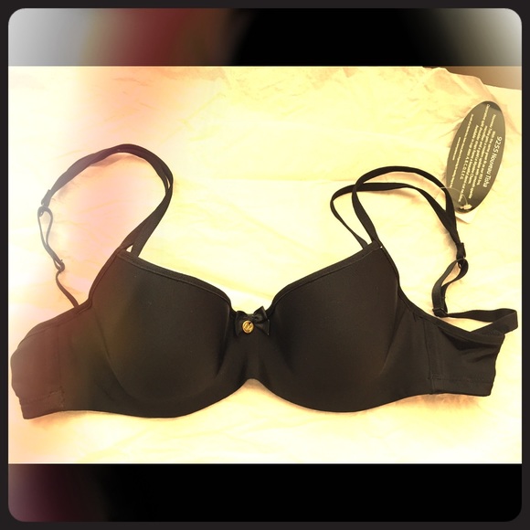 NWT Le Mystère black demi bra 30C