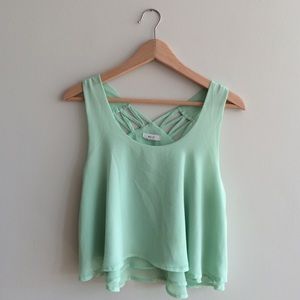Mint Strappy Back Top