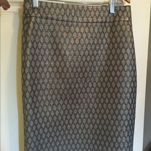 SOLD-Jcrew wool/silk pattern skirt