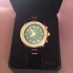 Black/Gold Geneva Watch