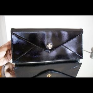 Black Tory Burch Envelope Clutch