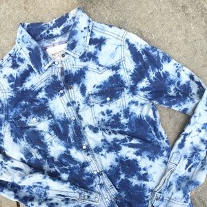 Acid wash denim shirt