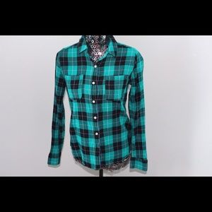 Blue plaid flannel