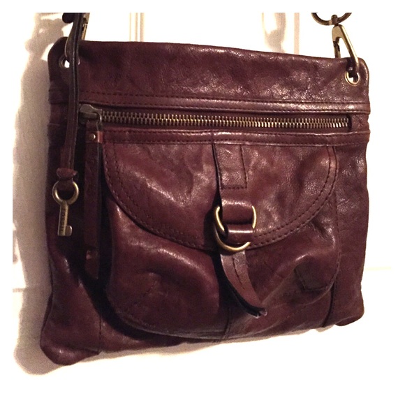 Fossil Brown Leather Crossbody Purse
