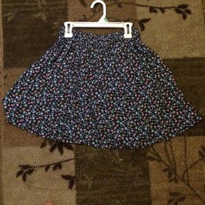 Blue skirt with flower print
