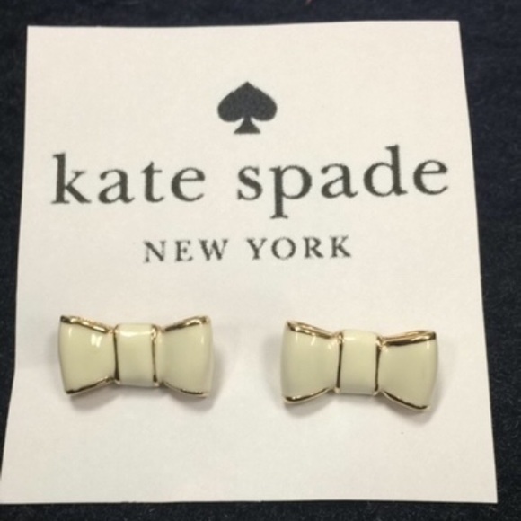 kate spade Jewelry - 💋SALE💋Kate Spade Bow Studs in White