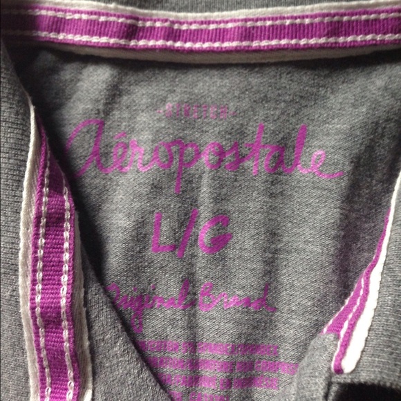 Aeropostale Polo (Grey) - Picture 3 of 4