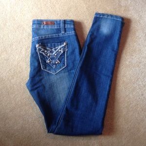 Puzzle Denim Skinny Jeans