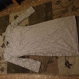 3/4 length sleeve beautiful lace dress.