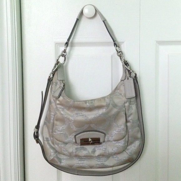 Silver Coach Handbag