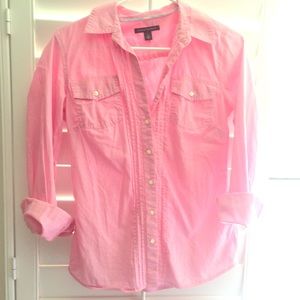 Relaxed Bubblegum Pink Button Up