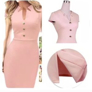 Pink pencil dress