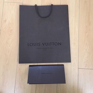 Louis vuitton shopping bag and receipt envelope