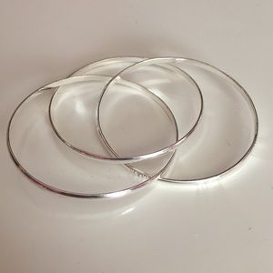 Guess Silver Interlocking Bangles