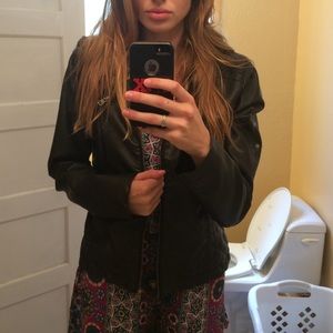 Black leather jacket