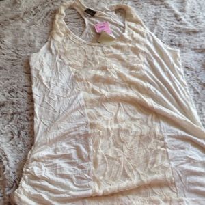 Cream lace top never worn nwt