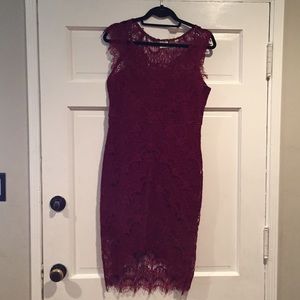 Free People Eyelash slip dress in Maroon
