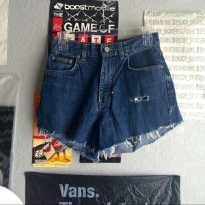 Calvin Klein highwaistsd denim shorts