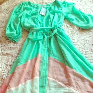 Teal dress never worn nwt