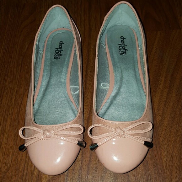 Pink Suede and Patent Flats