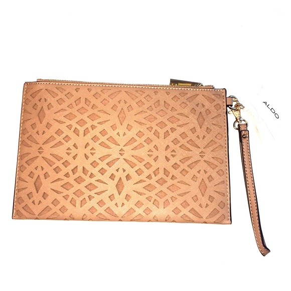Aldo tan wristlet