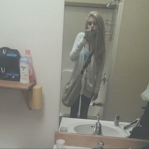 White Abercrombie cardigan