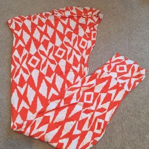 Orange and White Maxi Skirt