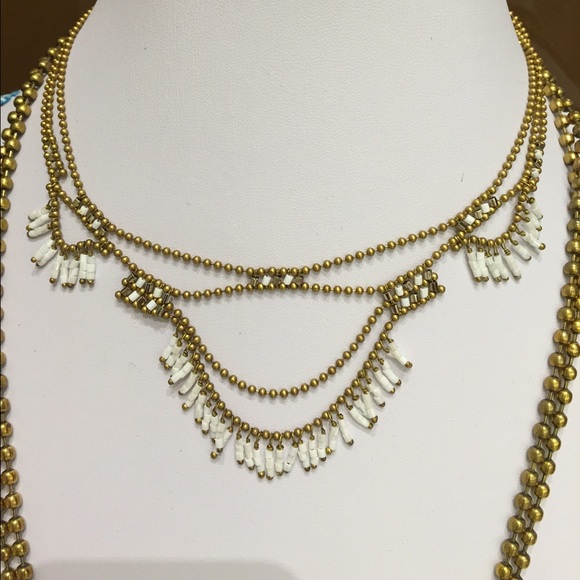 Delicate White Beaded Necklace