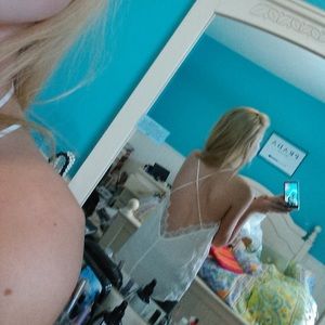 White flowy top