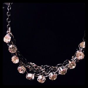GUESS CHAIN LINKS & crystals intertwined necklace